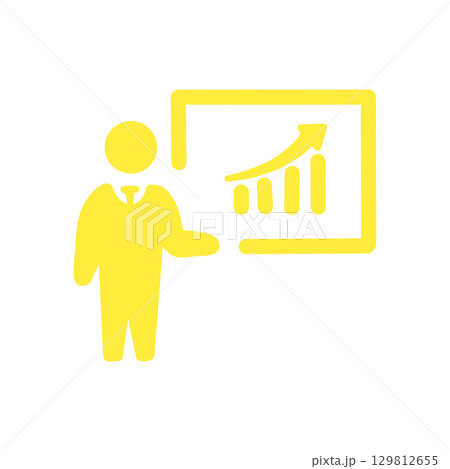 Business Presentation with Growth Chart／成長グラフを使ったビ 129812655