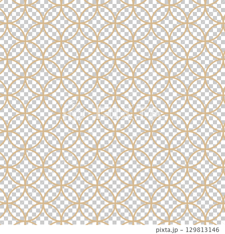 日本傳統圖案素材。無縫日式七寶圖案設計素材 日本傳統圖案素材。無縫日式七寶圖案設計素材 129813146