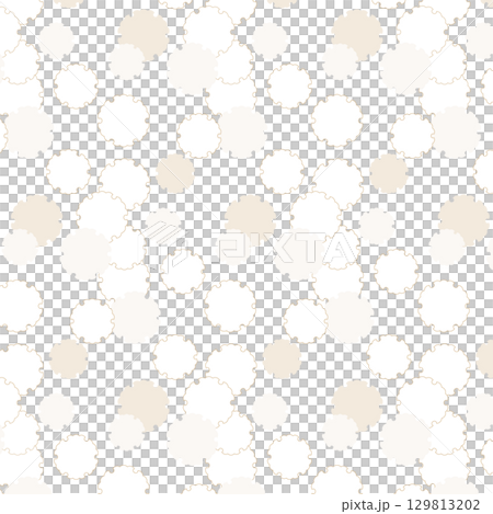 日本傳統圖案素材。雪環紋章的無縫日式設計素材。 129813202