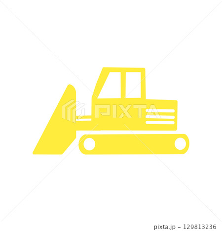Bulldozer Icon／ブルドーザーのアイコン	 129813236