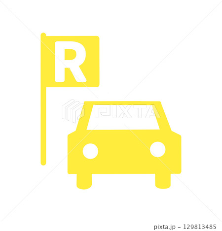Rental Car Icon／レンタカーのアイコン	 129813485