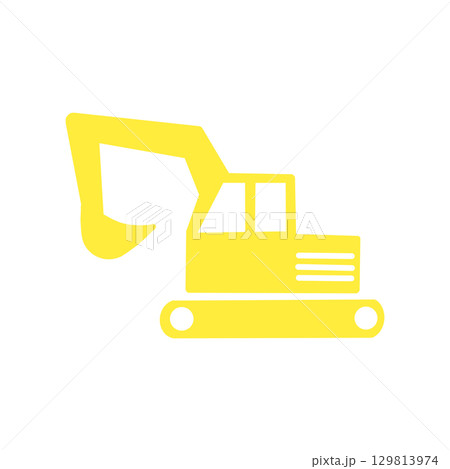 Excavator Icon／油圧ショベル・パワーショベルのアイコン	 129813974