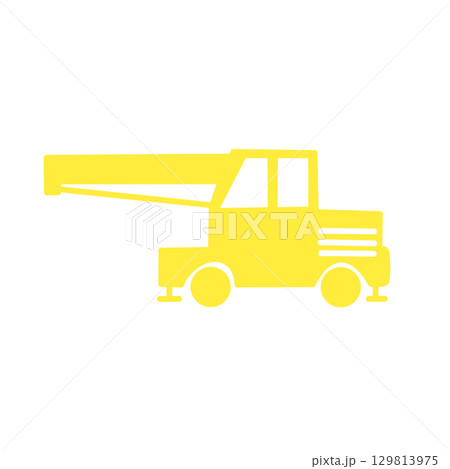 Crane Truck Icon／クレーン車のアイコン	 129813975