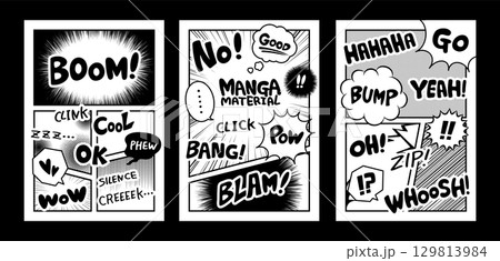漫画の素材セット_英語バージョン_2 129813984