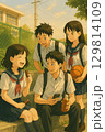 放課後の学生 129814109