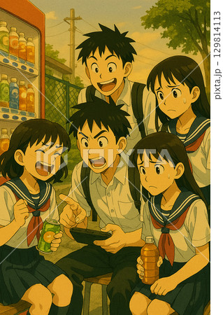 放課後の学生 129814113