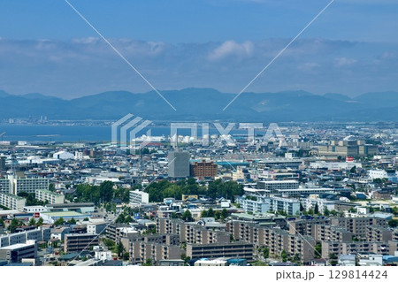 五稜郭タワー展望台眺望・西方面（北海道・函館市） 129814424