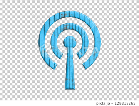 淺藍色 Wi-Fi 標誌無線電波天線圖圖示象形圖 129815265