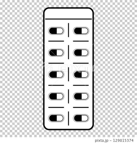薬のシート（カプセル） 129815374