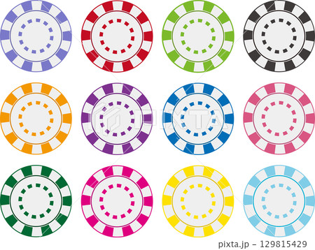 カジノチップセット12色 カジノチップセット12色 129815429