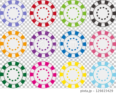カジノチップセット12色 カジノチップセット12色 129815429