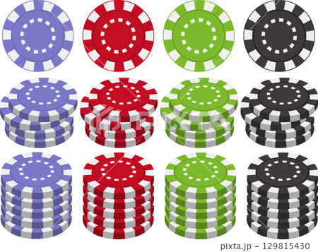 カジノチップセット 129815430