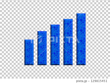 青いWi-Fi ロゴ マーク 電波 アンテナのイラスト アイコン ピクトグラム　 129815451