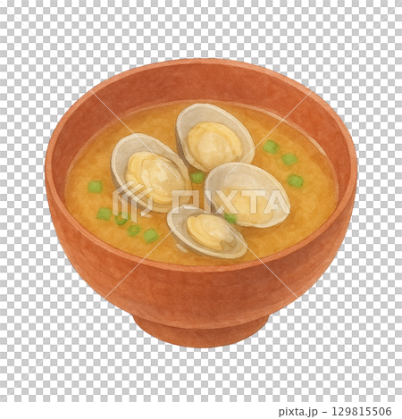 [Sushi] Illustration of clam miso soup 129815506