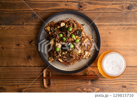 麻婆茄子豆腐かた焼きそば 麻婆茄子豆腐かた焼きそば 129815710
