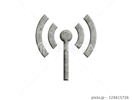 コンクリートのWi-Fi ロゴ マーク 電波 アンテナのイラスト アイコン ピクトグラム コンクリートのWi-Fi ロゴ マーク 電波 アンテナのイラスト アイコン ピクトグラム 129815726