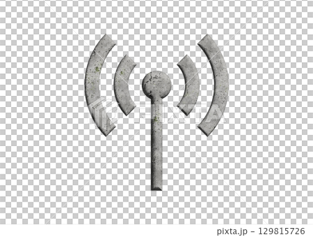 Concrete Wi-Fi logo mark radio wave antenna illustration icon pictogram Concrete Wi-Fi logo mark radio wave antenna illustration icon pictogram 129815726