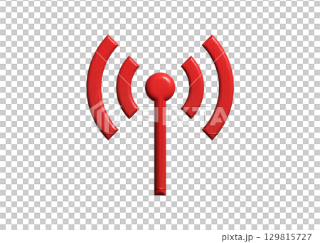 Red Wi-Fi logo mark radio wave antenna illustration icon pictogram Red Wi-Fi logo mark radio wave antenna illustration icon pictogram 129815727