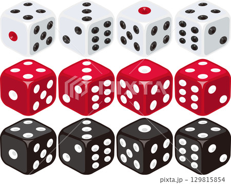 サイコロセット 白赤黒 サイコロセット 白赤黒 129815854
