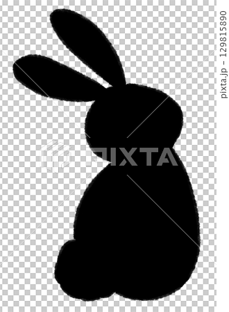 兔子的黑色剪影 129815890