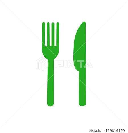 Fork and Knife Icon – Restaurant or Dining Symbol  129816190