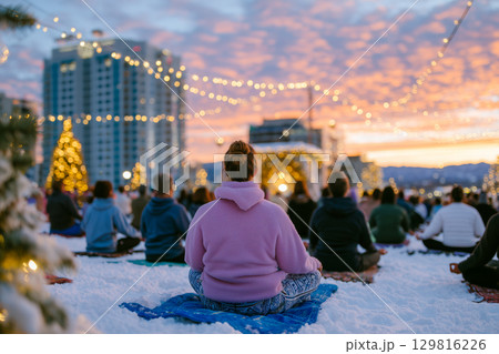 Snowy Meditation Gathering Evening 129816226