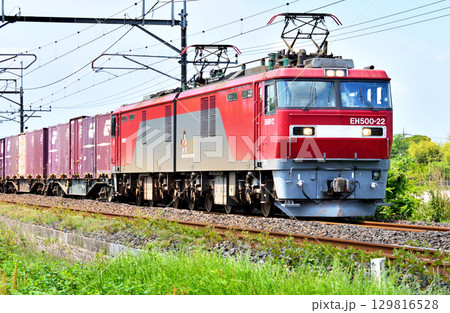 鉄道　JR貨物：東北本線　EH500-22　貨物レ　 129816528