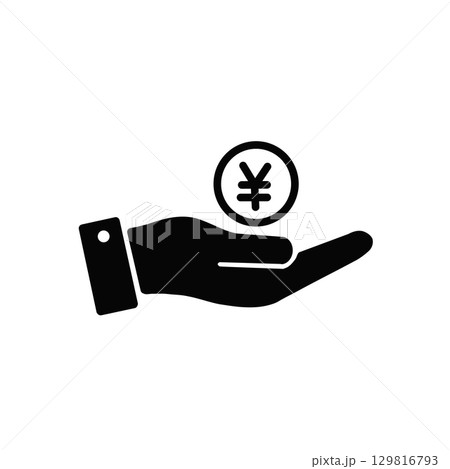 円支払い・寄付アイコン / Yen Payment or Donation Icon	 129816793