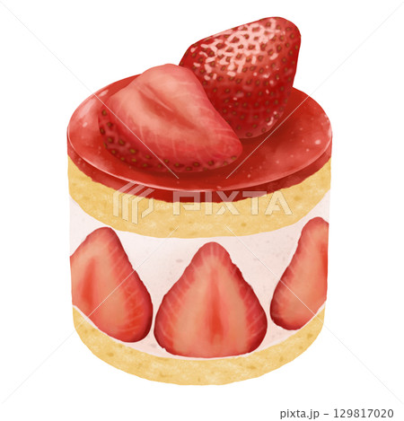 いちごたっぷりフランス版ショートケーキいちごのミニフレジェケーキ いちごたっぷりフランス版ショートケーキいちごのミニフレジェケーキ 129817020