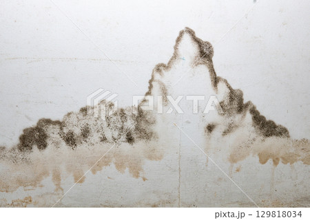 Flooding rainwater or floor heating systems, causing damage, peeling paint and mildew. 129818034