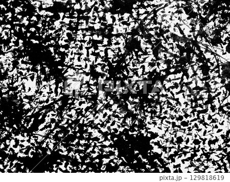 Abstract black and white pattern showcasing texture and movement in a chaotic design created with bold brush strokes 129818619