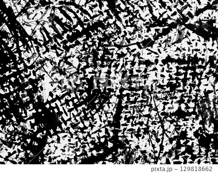 Abstract black and white texture with intricate patterns created through bold strokes and chaotic lines in a unique artistic expression Abstract black and white texture with intricate patterns created through bold strokes and chaotic lines in a unique artistic expression 129818662