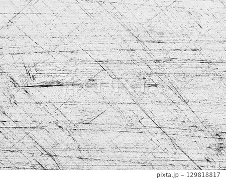 Textured surface showcasing random scratches and marks on a bright background, creating an artistic impression of wear and tear Textured surface showcasing random scratches and marks on a bright background, creating an artistic impression of wear and tear 129818817
