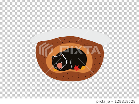 Hibernating bear 129819529