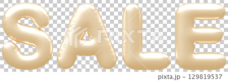 3D画像_風船_SALE_黄色 129819537