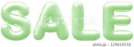 3D画像_風船_SALE_黄緑 129819538
