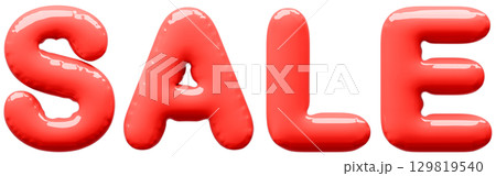 3D画像_風船_SALE_赤 129819540
