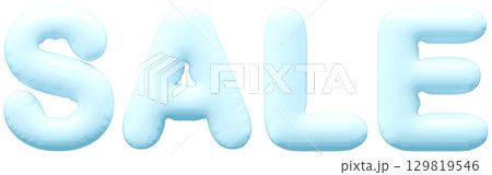3D画像_風船_SALE_水色 129819546