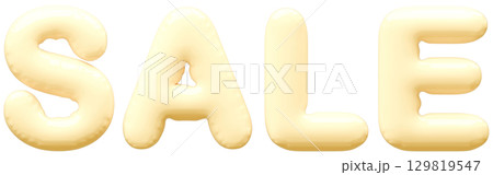 3D画像_風船_SALE_黄色 3D画像_風船_SALE_黄色 129819547