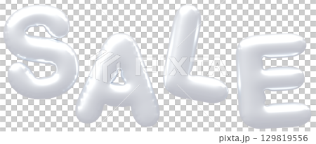 3D画像_風船_SALE_シルバー 129819556