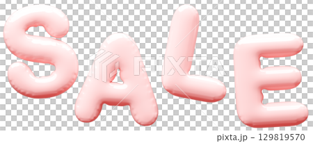 3D画像_風船_SALE_ピンク 129819570