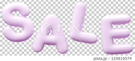 3D画像_風船_SALE_紫 3D画像_風船_SALE_紫 129819574