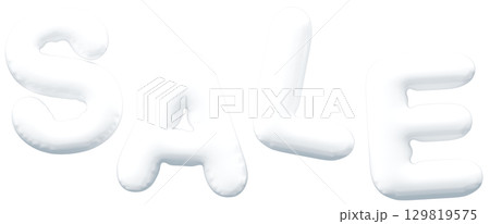 3D画像_風船_SALE_白 3D画像_風船_SALE_白 129819575