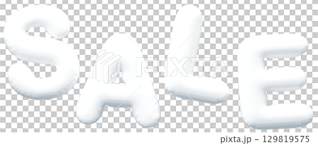 3D画像_風船_SALE_白 3D画像_風船_SALE_白 129819575