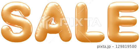 3D画像_風船_SALE_ゴールド 3D画像_風船_SALE_ゴールド 129819580
