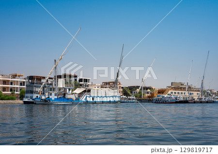 Beautiful View of the Nile River in Luxor, Egypt 129819717