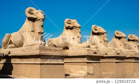 Ancient ruins of Karnak Temple in Luxor, Egypt 129819728