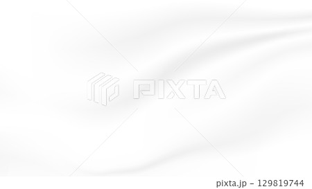 white fabric texture background with abstract creased and smooth surface  129819744
