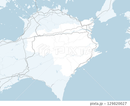 日本の徳島県と隣接する都道府県を含む、シンプルなロードマップ 129820027