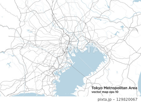 日本の首都圏のシンプルなロードマップ (国道有り) 日本の首都圏のシンプルなロードマップ (国道有り) 129820067